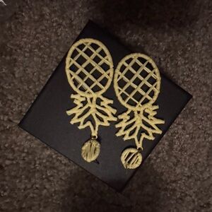 Yellow Pineapple Earrings